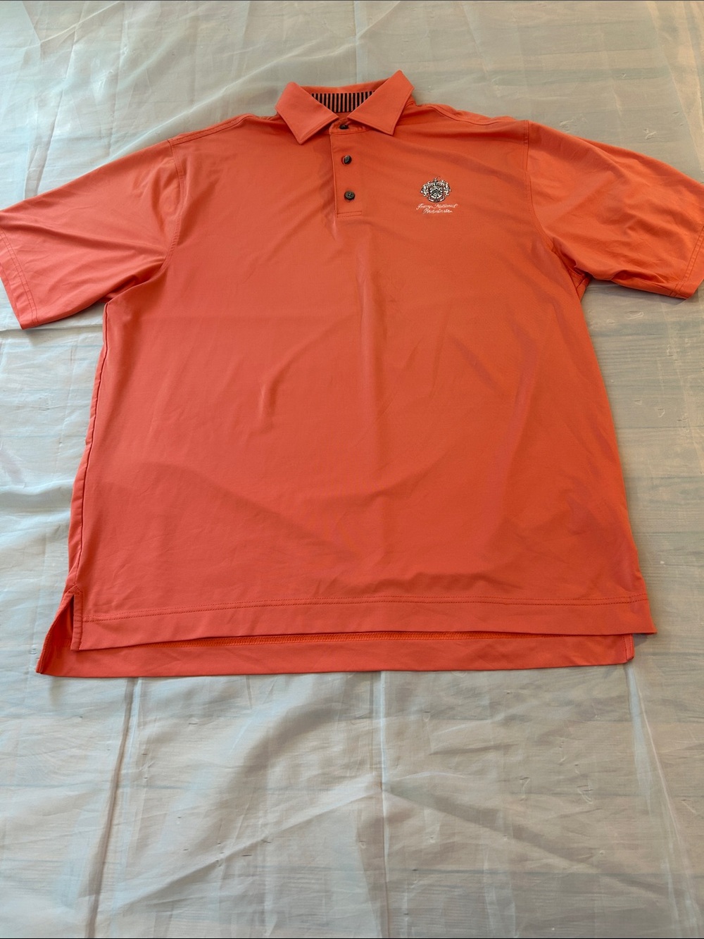 FootJoy Men's Coral Polo with Embroidered Crest
